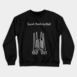 Sagrada Familia by Night in onedraw Crewneck Sweatshirt